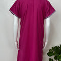 Hot Pink Delicate Embroidered Alpine Nighty