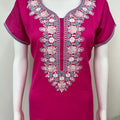 Hot Pink Delicate Embroidered Alpine Nighty
