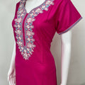 Hot Pink Delicate Embroidered Alpine Nighty