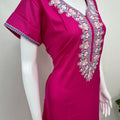 Hot Pink Delicate Embroidered Alpine Nighty