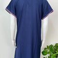Navy Blue Timeless Embroidered Alpine Nightgown
