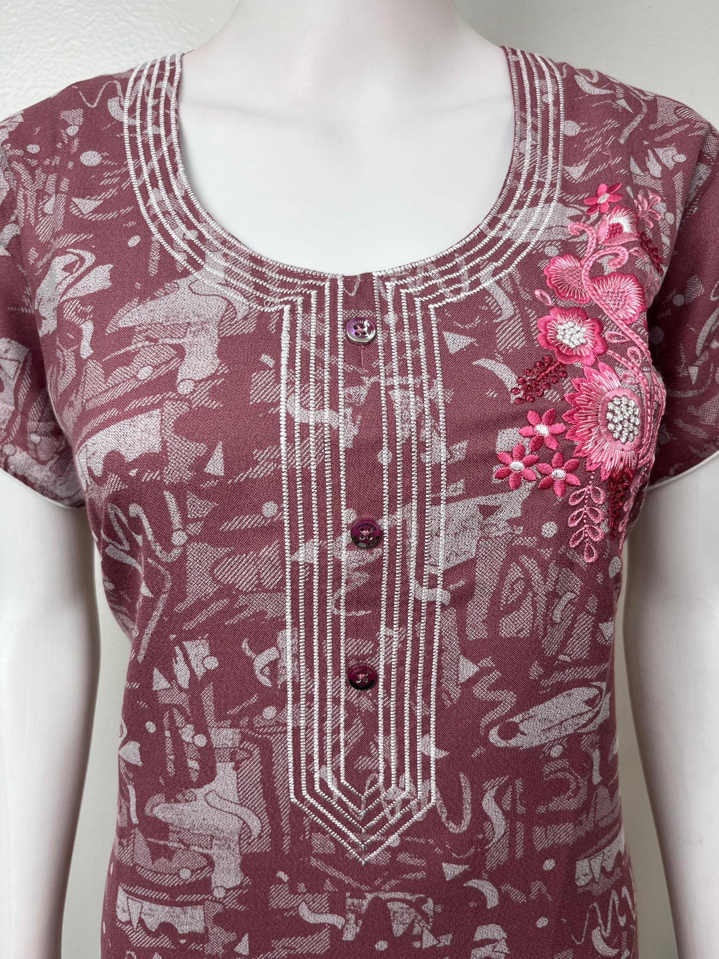 Printed Alpine Nightgown Elegant & Long-Lasting