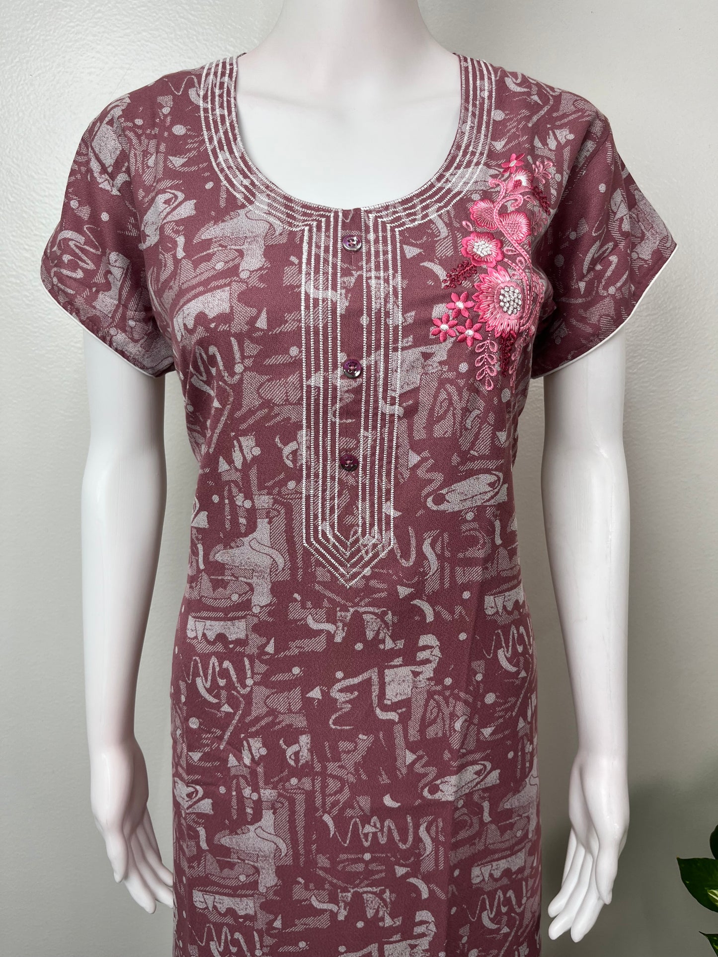 Printed Alpine Nightgown Elegant & Long-Lasting