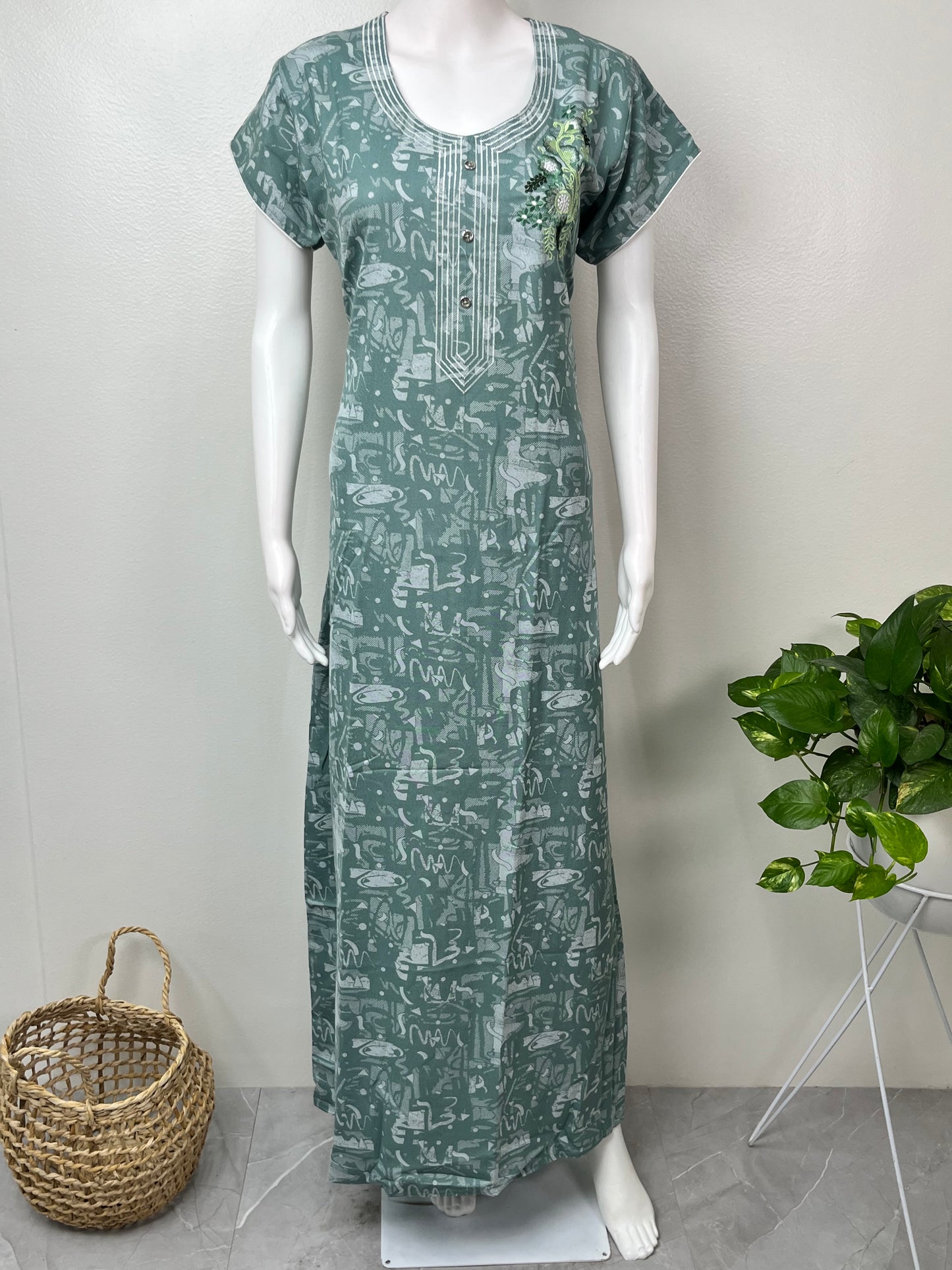 Sea Green Alpine Fabric Nighty Soft & Breathable