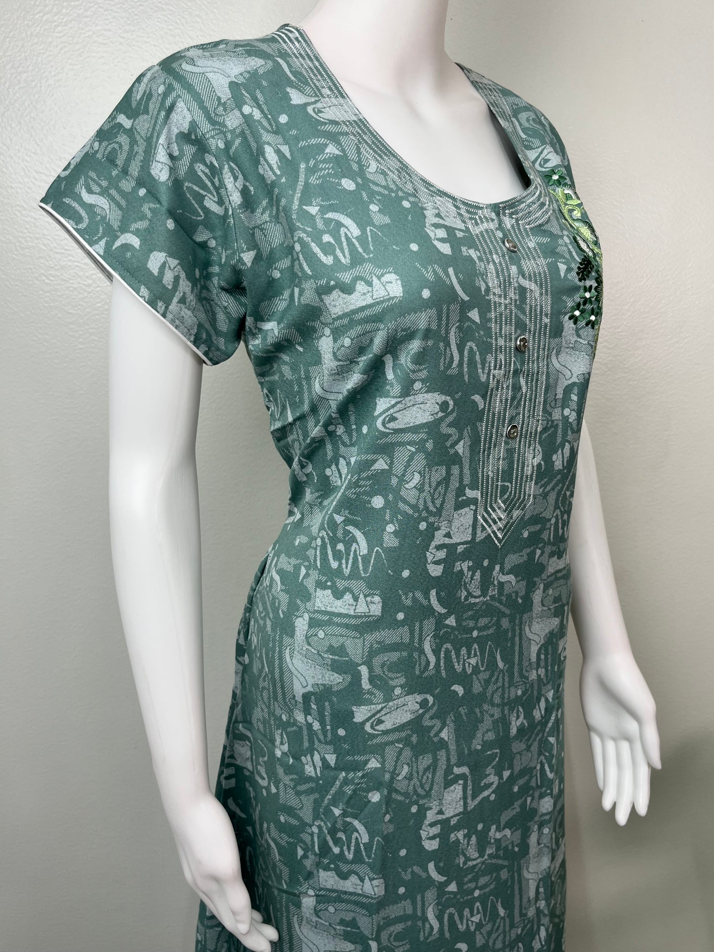 Sea Green Alpine Fabric Nighty Soft & Breathable