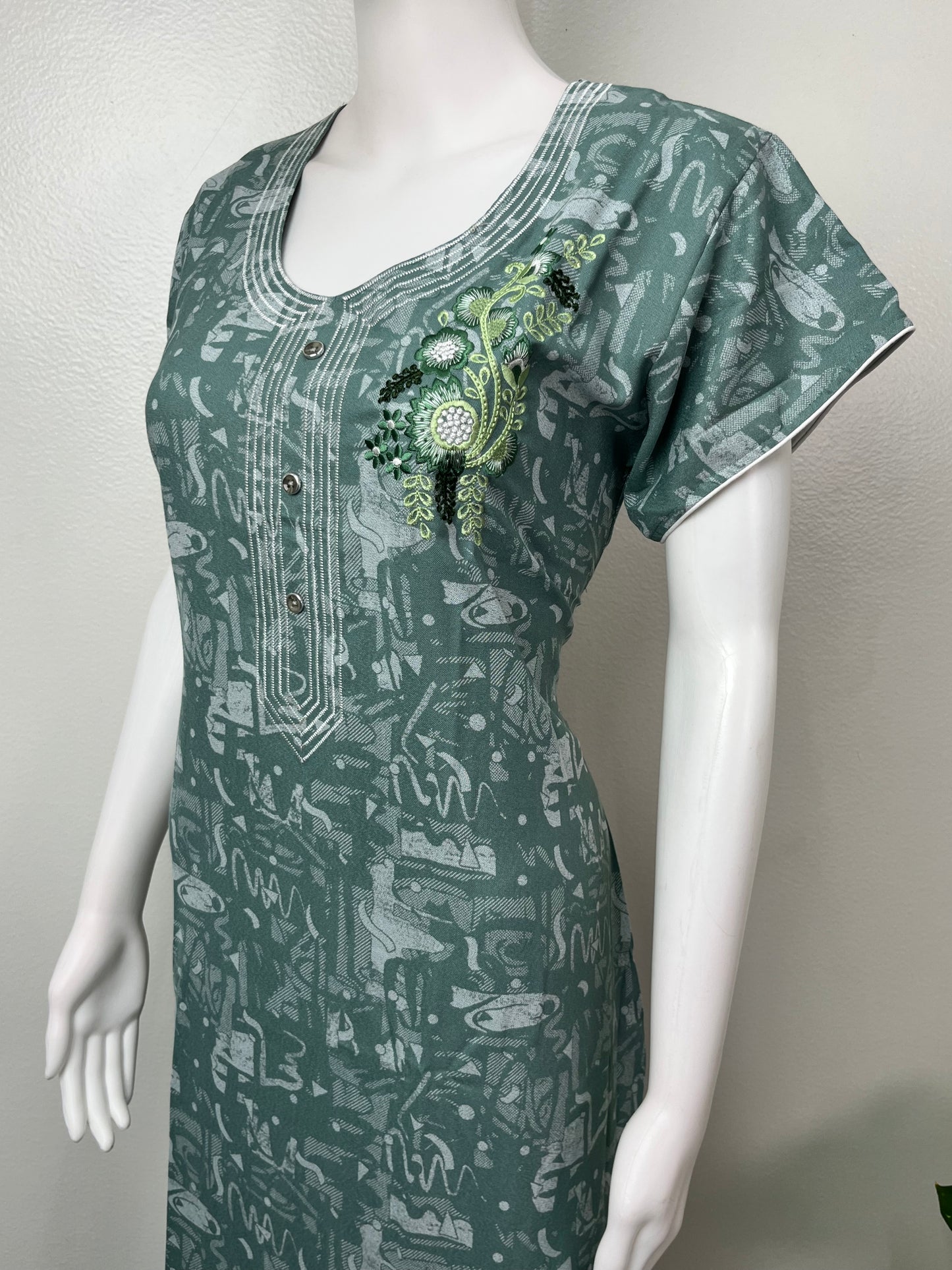 Sea Green Alpine Fabric Nighty Soft & Breathable