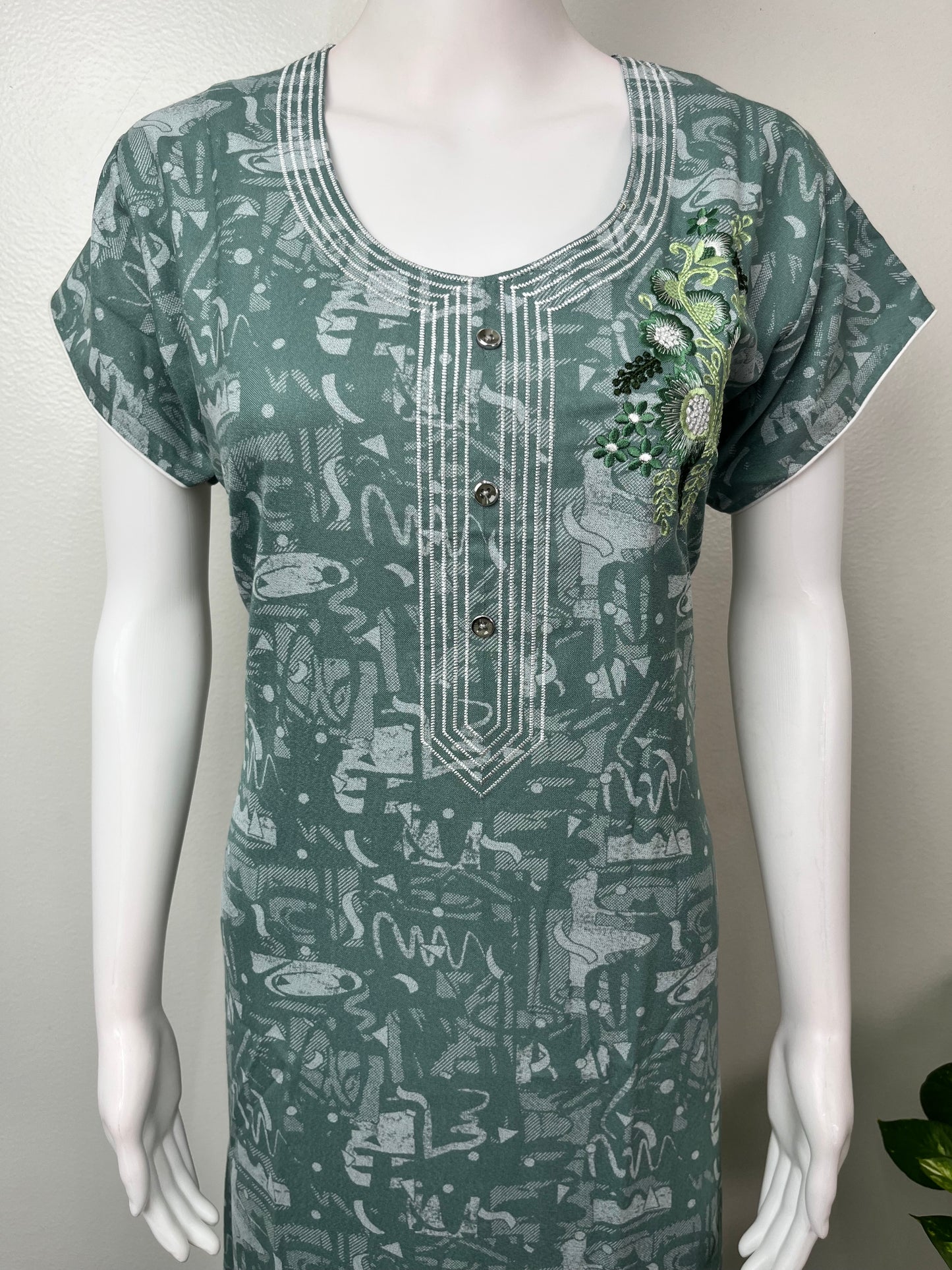 Sea Green Alpine Fabric Nighty Soft & Breathable