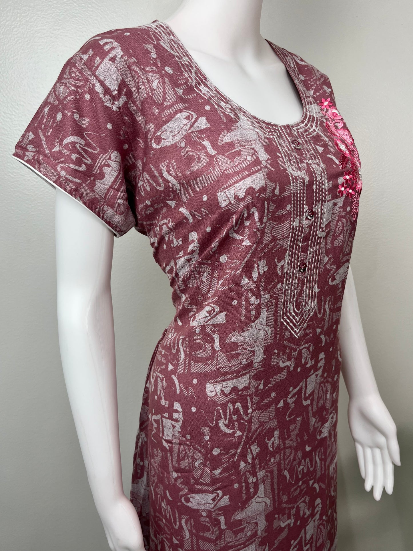 Printed Alpine Nightgown Elegant & Long-Lasting