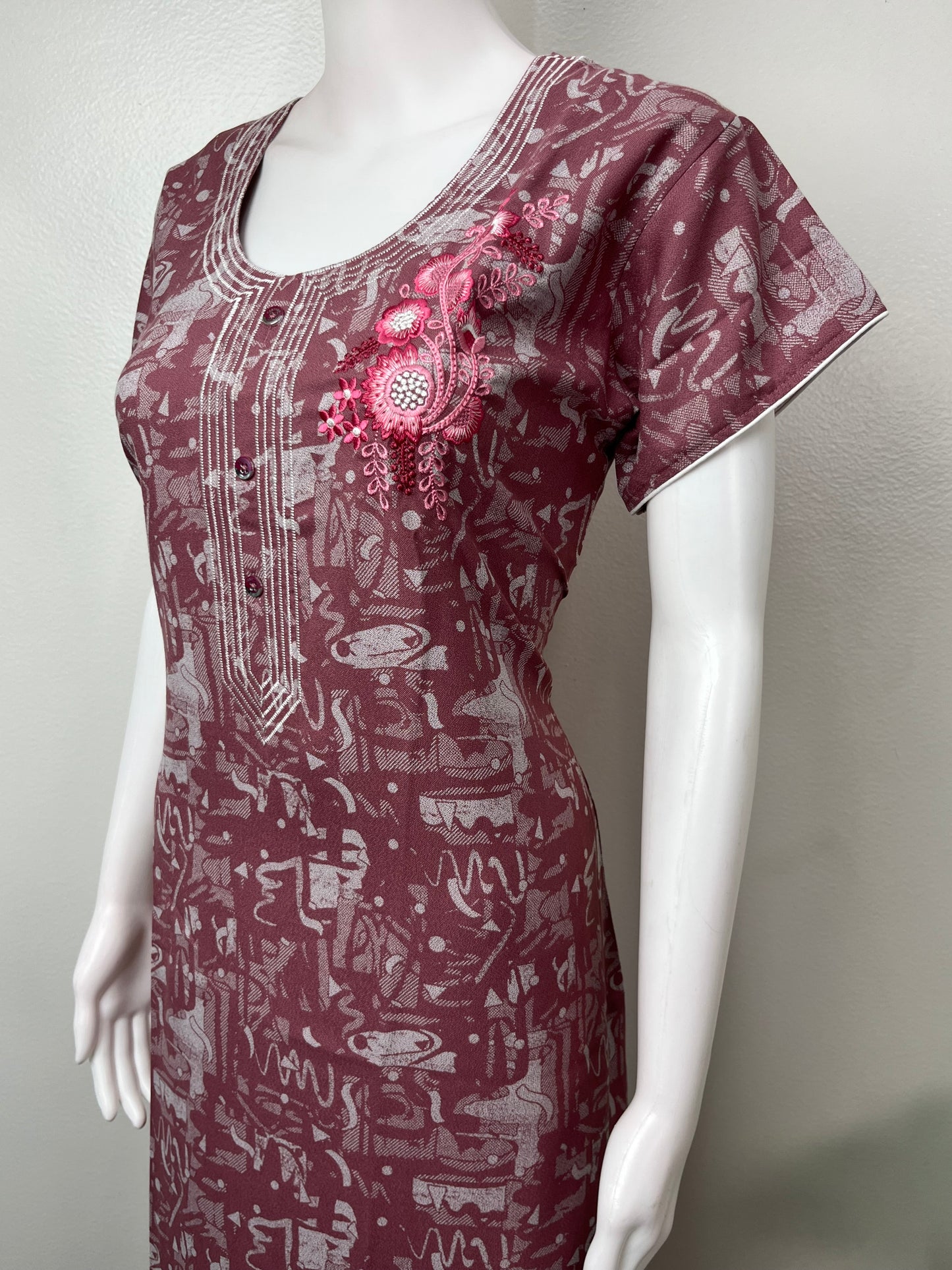 Printed Alpine Nightgown Elegant & Long-Lasting