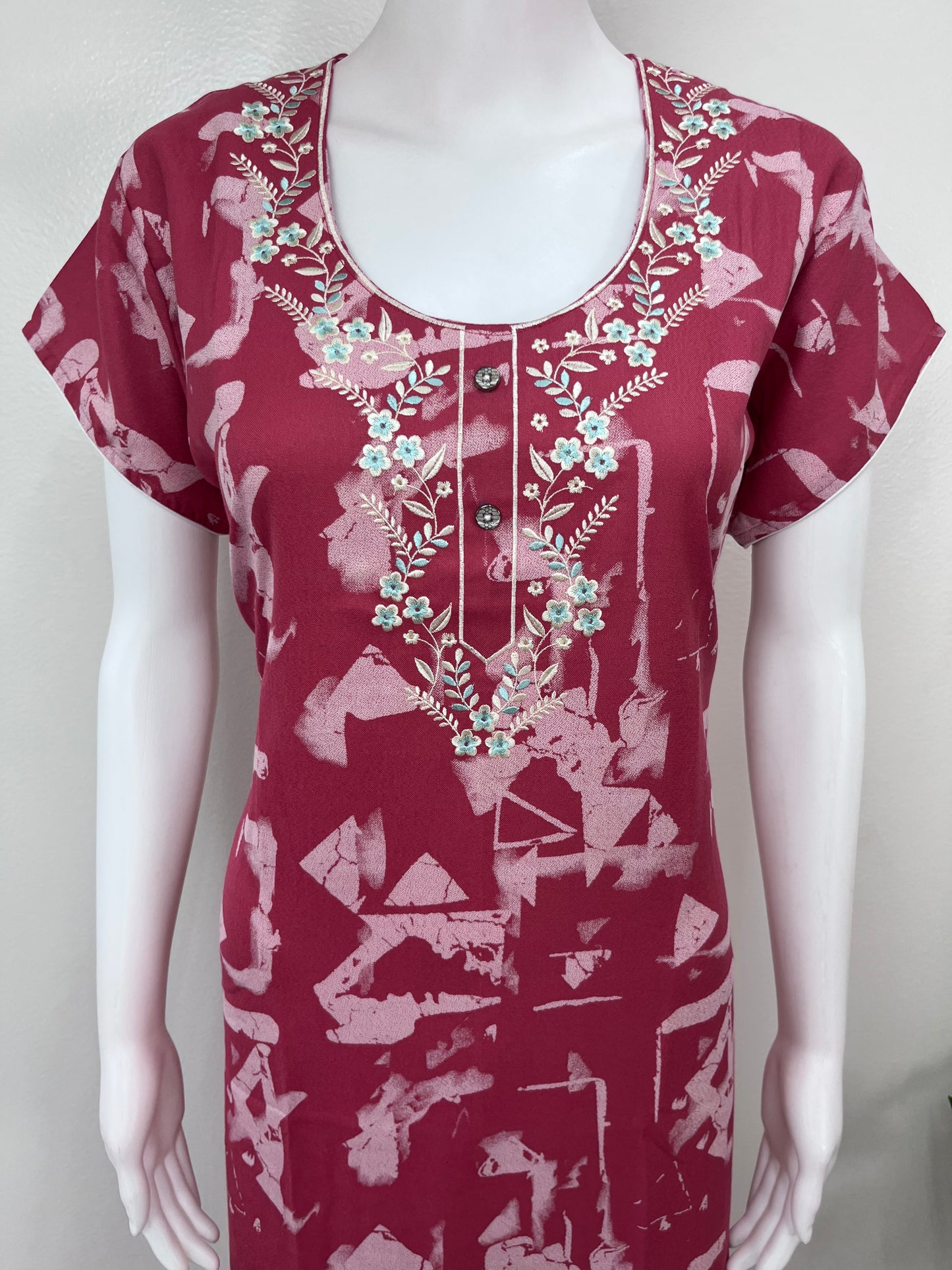 Pink Alpine Fabric Nighty for Women