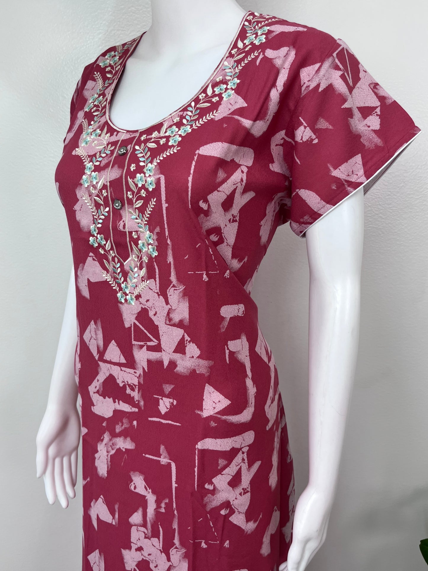 Pink Alpine Fabric Nighty for Women