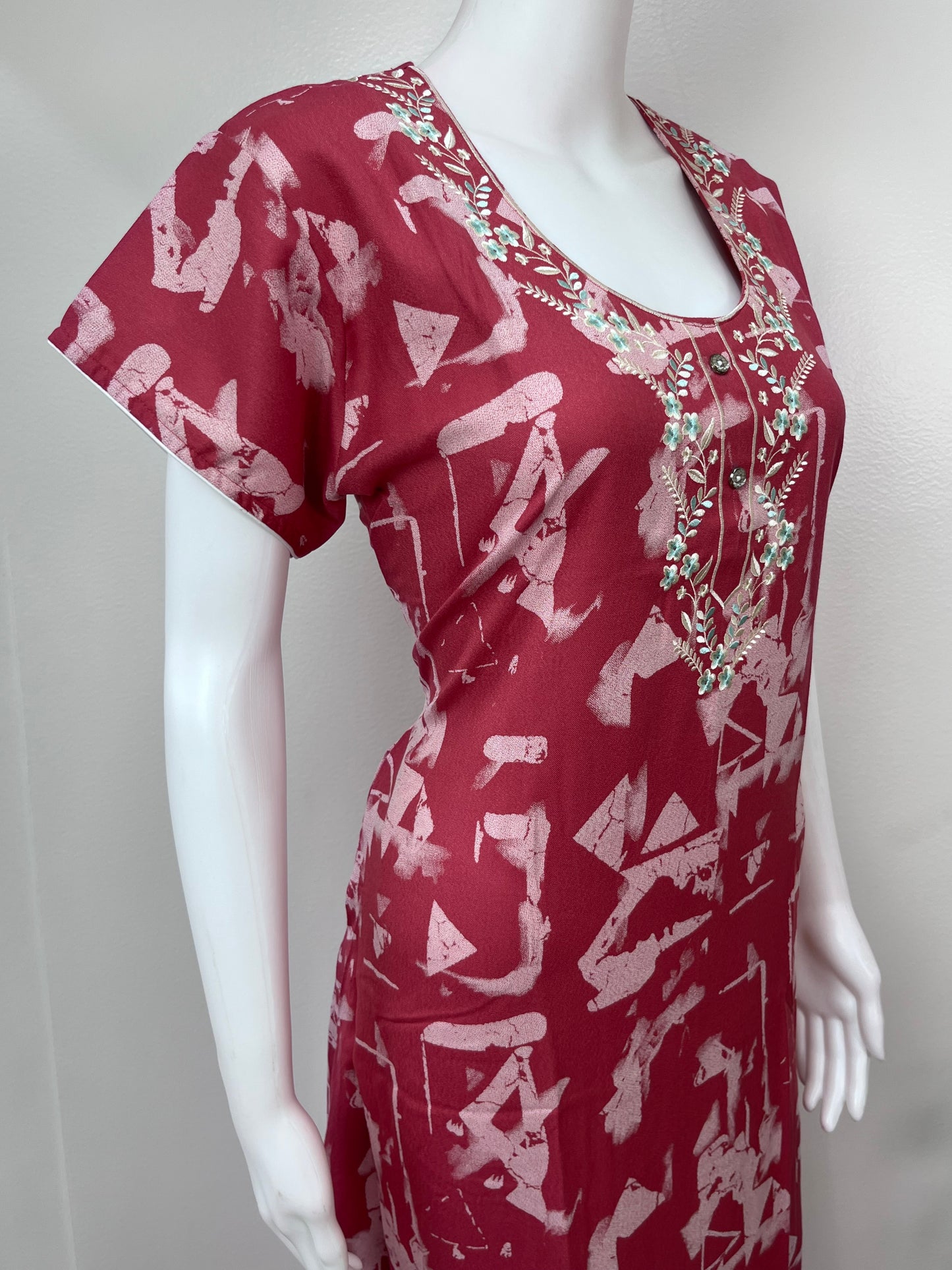 Pink Alpine Fabric Nighty for Women