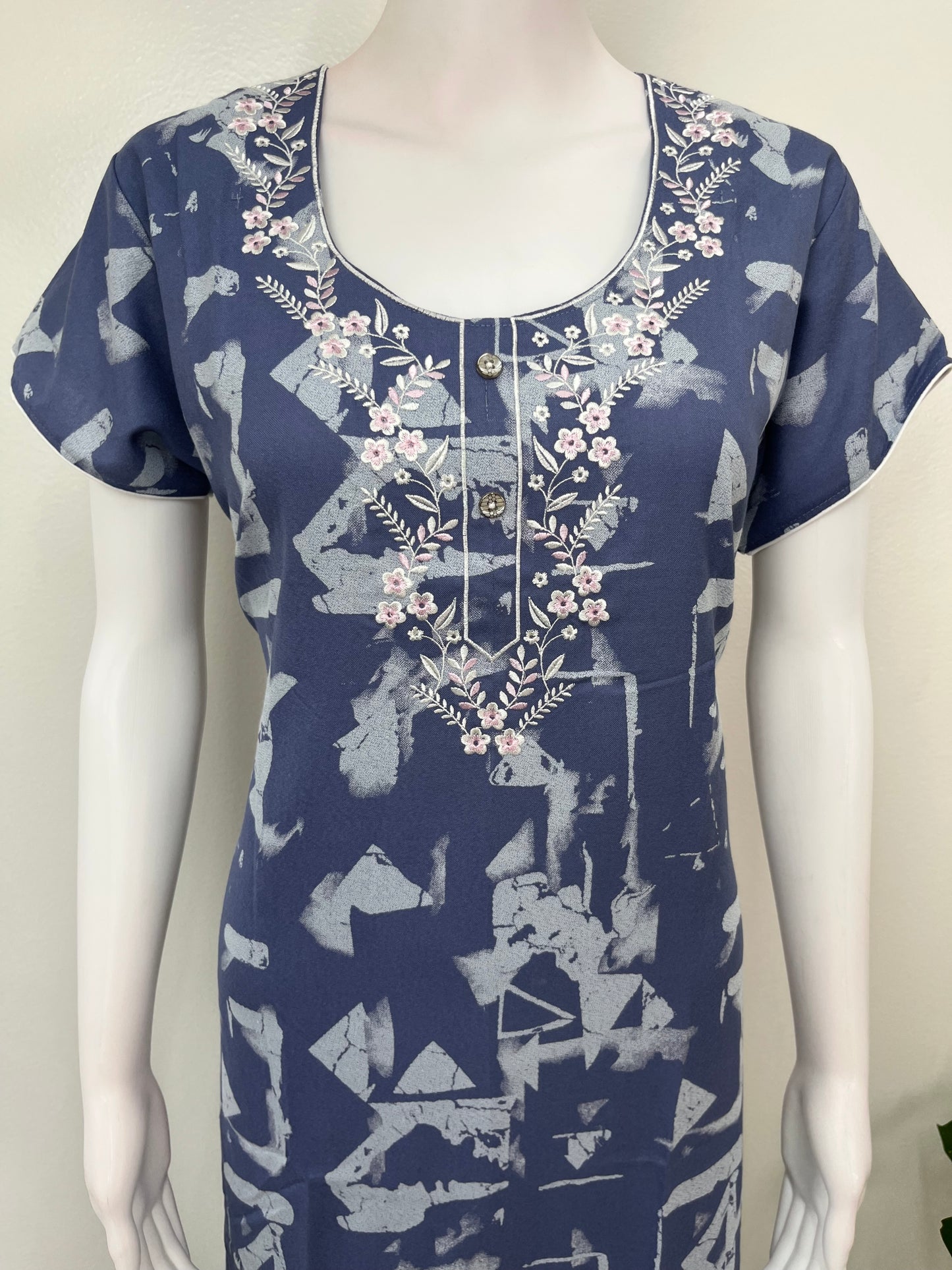 Lavender Digital Print Alpine Fabric Nightgown