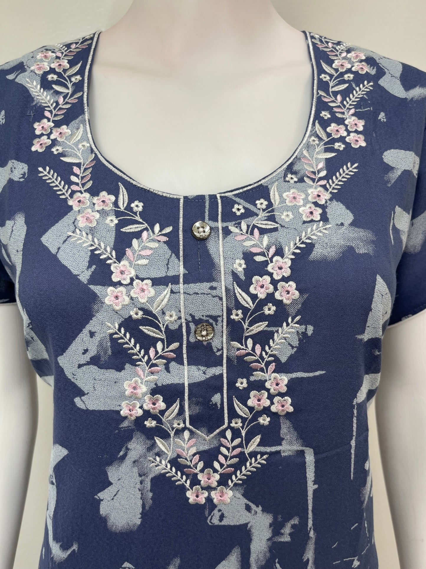 Lavender Digital Print Alpine Fabric Nightgown