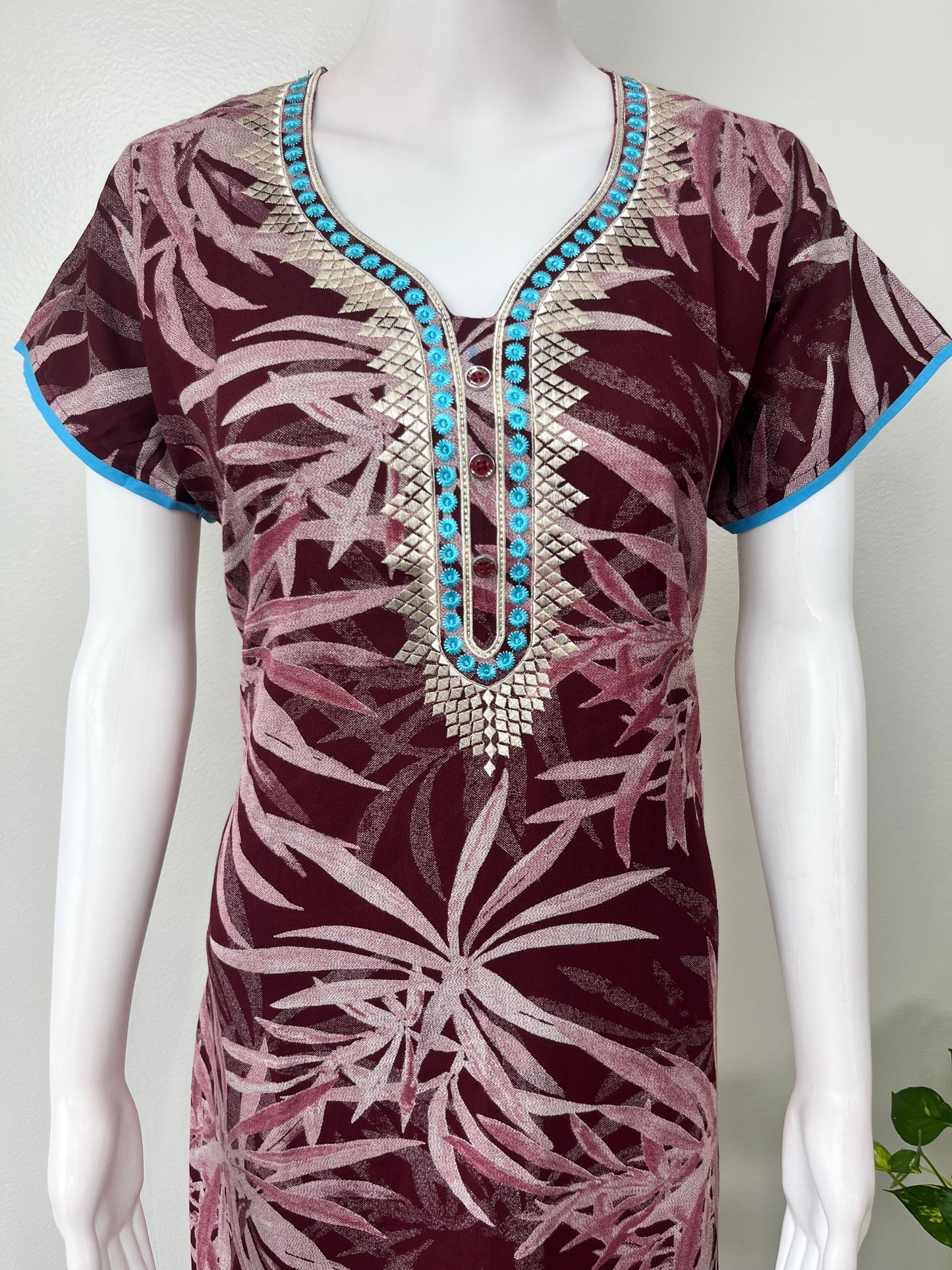 Maroon Alpine Fabric Nightgown Soft & Breathable
