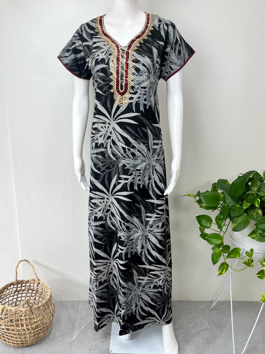 Black & Gold Premium Alpine Fabric Nighty