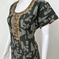 Green Elegant Comfort Alpine Fabric Nightgown