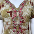 Olive Green Alpine Bliss Embroidered Nightgown