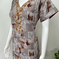 Premium Alpine Fabric Embroidered Nightgown