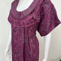 Magenta Printed Alpine Nighty for Women