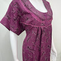 Magenta Printed Alpine Nighty for Women