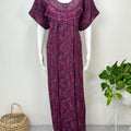 Magenta Printed Alpine Nighty for Women