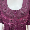 Magenta Printed Alpine Nighty for Women