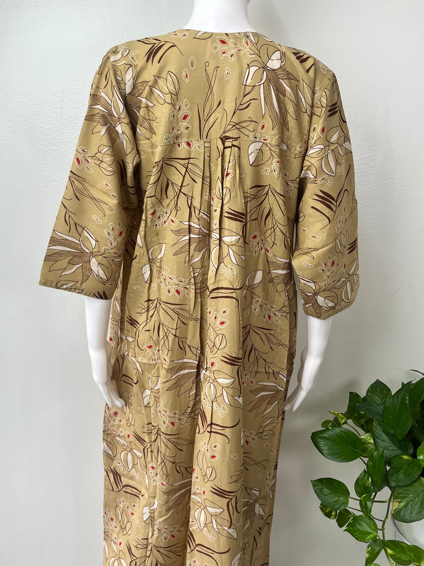 Yellow Floral Printed Alpine Nighty for Women