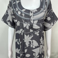 Gray Pleated Alpine Fabric Nightgown Soft & Breathable