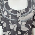 Gray Pleated Alpine Fabric Nightgown Soft & Breathable