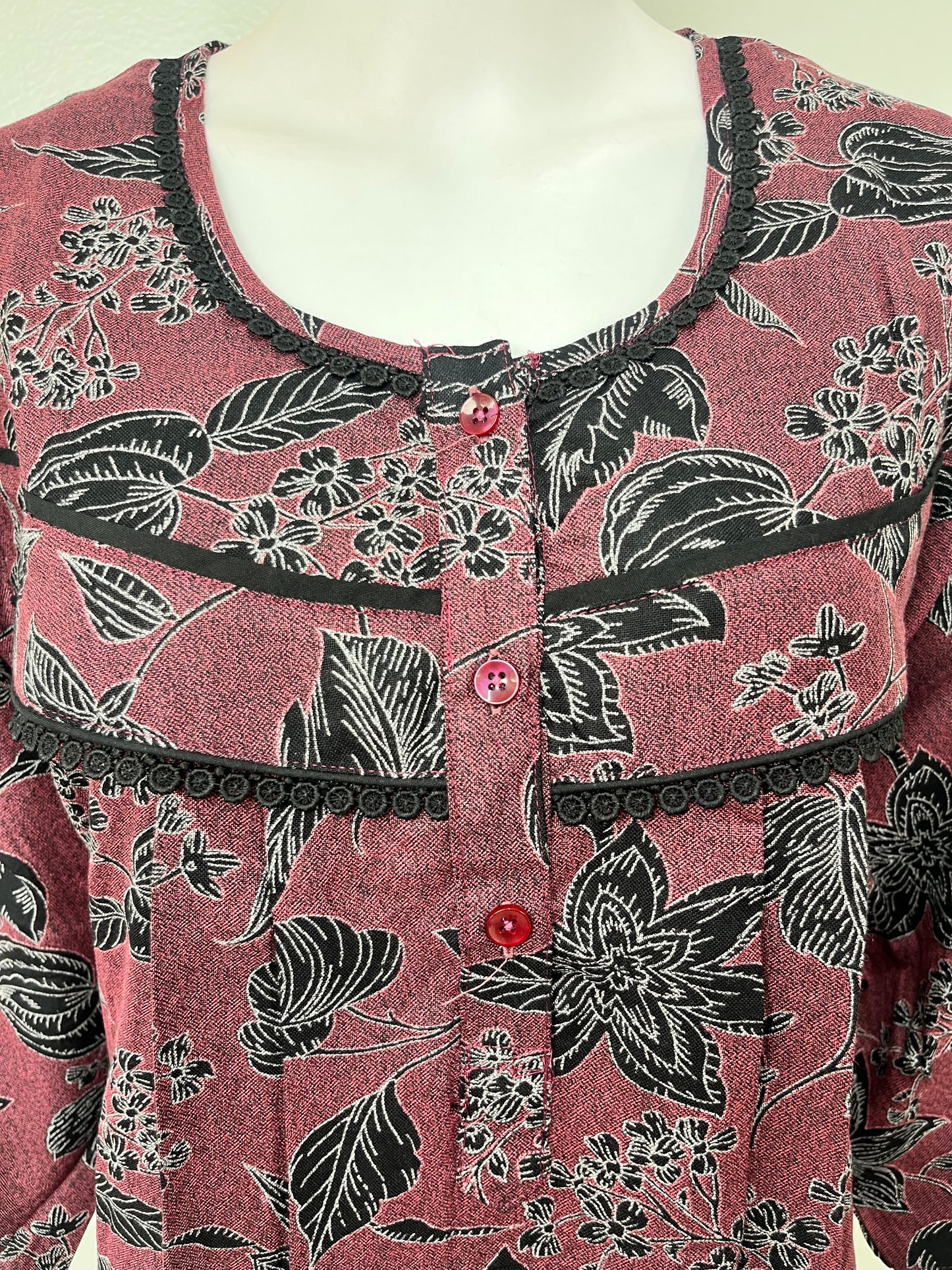 Maroon Soft & Breathable Alpine Nighty Perfect for All Seasons