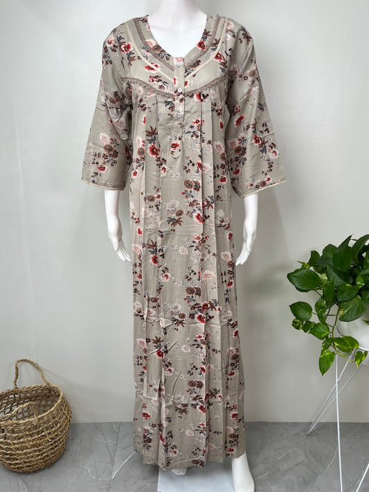 Cream Soft & Breathable Alpine Fabric Nighty