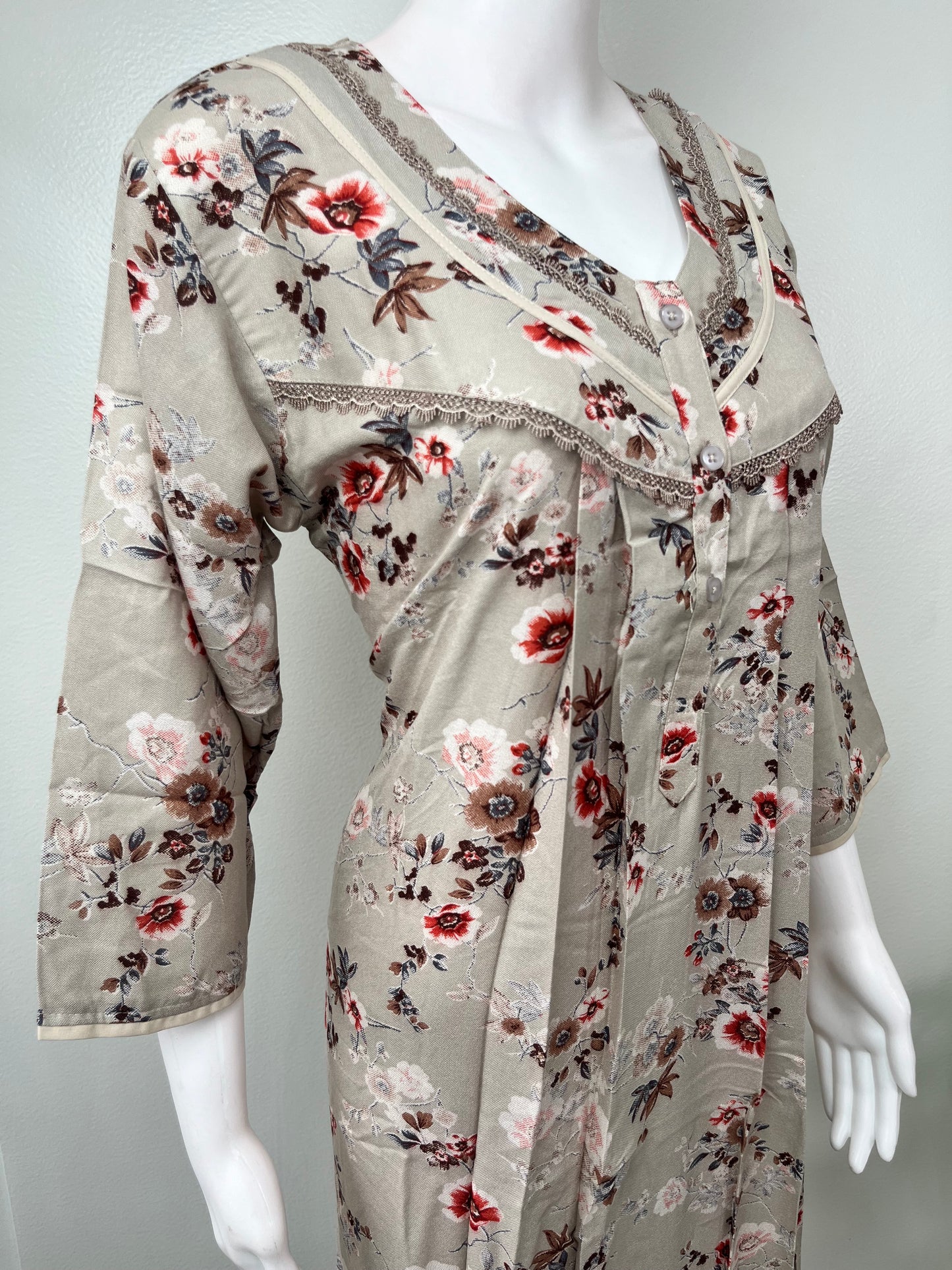 Cream Soft & Breathable Alpine Fabric Nighty