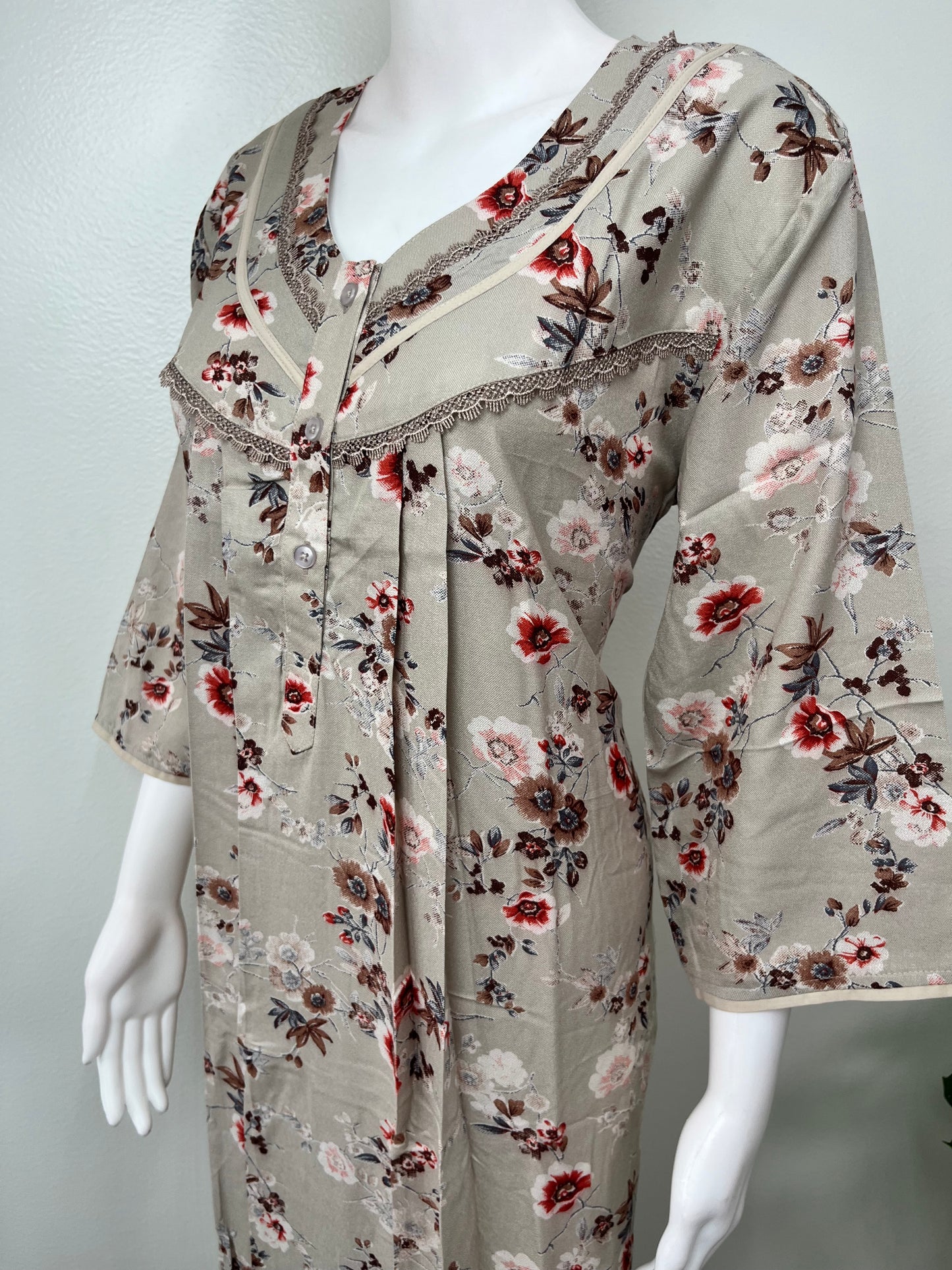 Cream Soft & Breathable Alpine Fabric Nighty