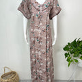 Desert Brown Alpine Fabric Nightgown Soft & Breathable