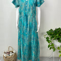Teal Blue Alpine Fabric Umbrella Nightgown
