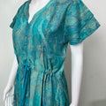 Teal Blue Alpine Fabric Umbrella Nightgown