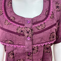 Purple Printed Alpine Nighty for Women