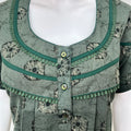 Dark Green Pleated Alpine Fabric Nighty