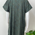 Dark Green Pleated Alpine Fabric Nighty