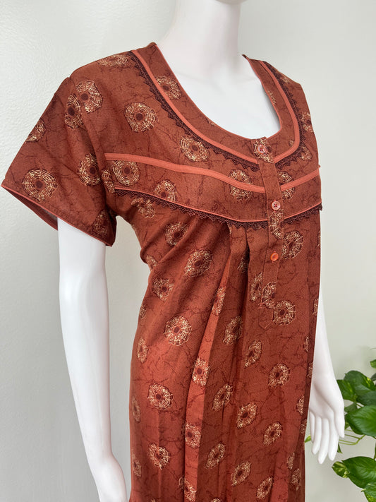 Rust Alpine Nightgown Elegant & Long-Lasting