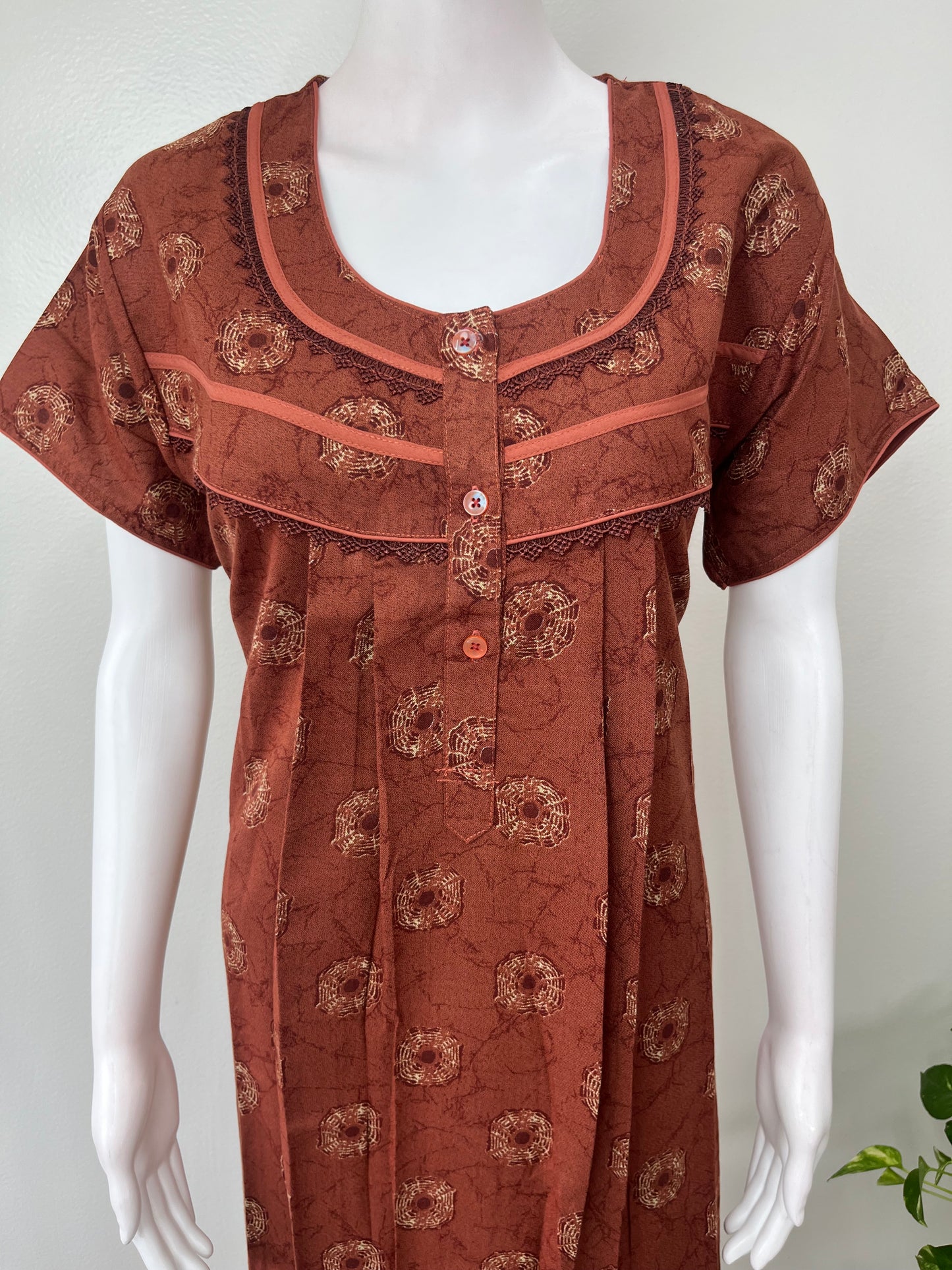 Rust Alpine Nightgown Elegant & Long-Lasting