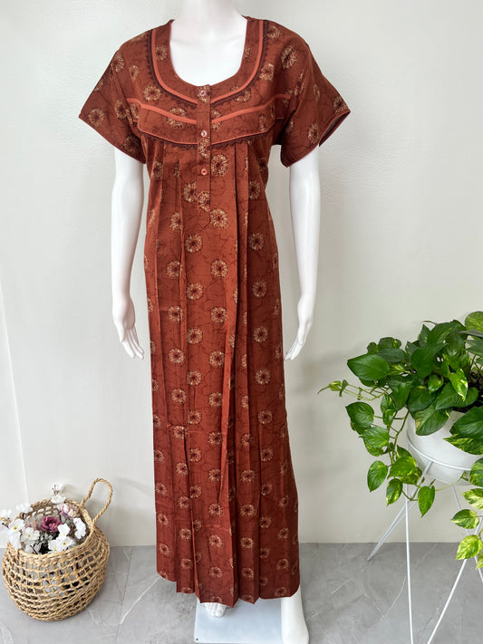 Rust Alpine Nightgown Elegant & Long-Lasting