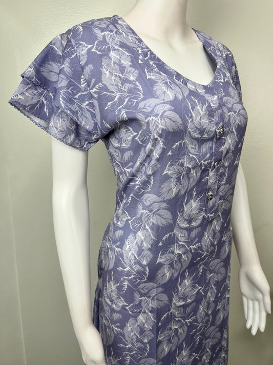 Lavender Alpine Fabric Nighty in Frock Pattern