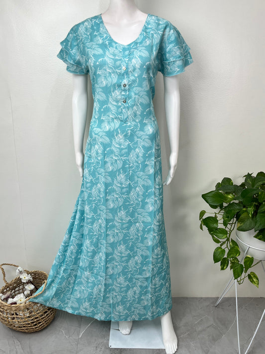 Sky Blue Alpine Fabric Umbrella Style Nighty