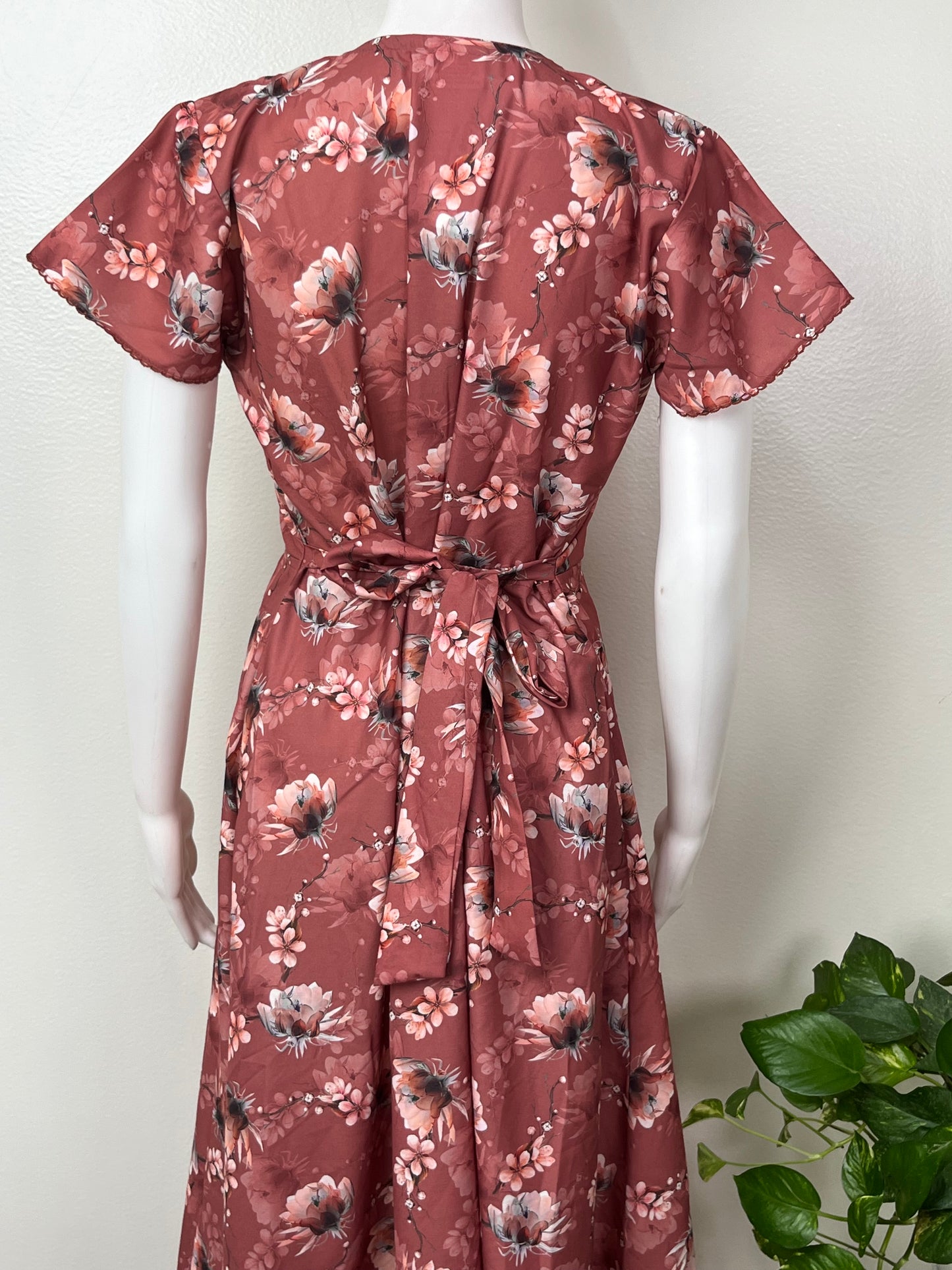Floral Printed Umbrella Style Alpine Nightgown