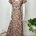Brown Umbrella Style Alpine Fabric Nightgown