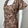 Brown Umbrella Style Alpine Fabric Nightgown