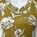 Yellow Floral Printed Alpine Fabric Nighty Soft & Breathable