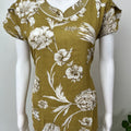 Yellow Floral Printed Alpine Fabric Nighty Soft & Breathable
